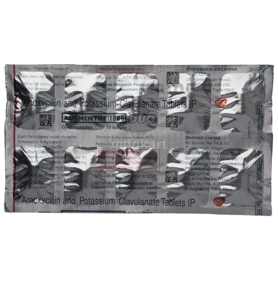 augmentin duo 1000mg tablet 10's